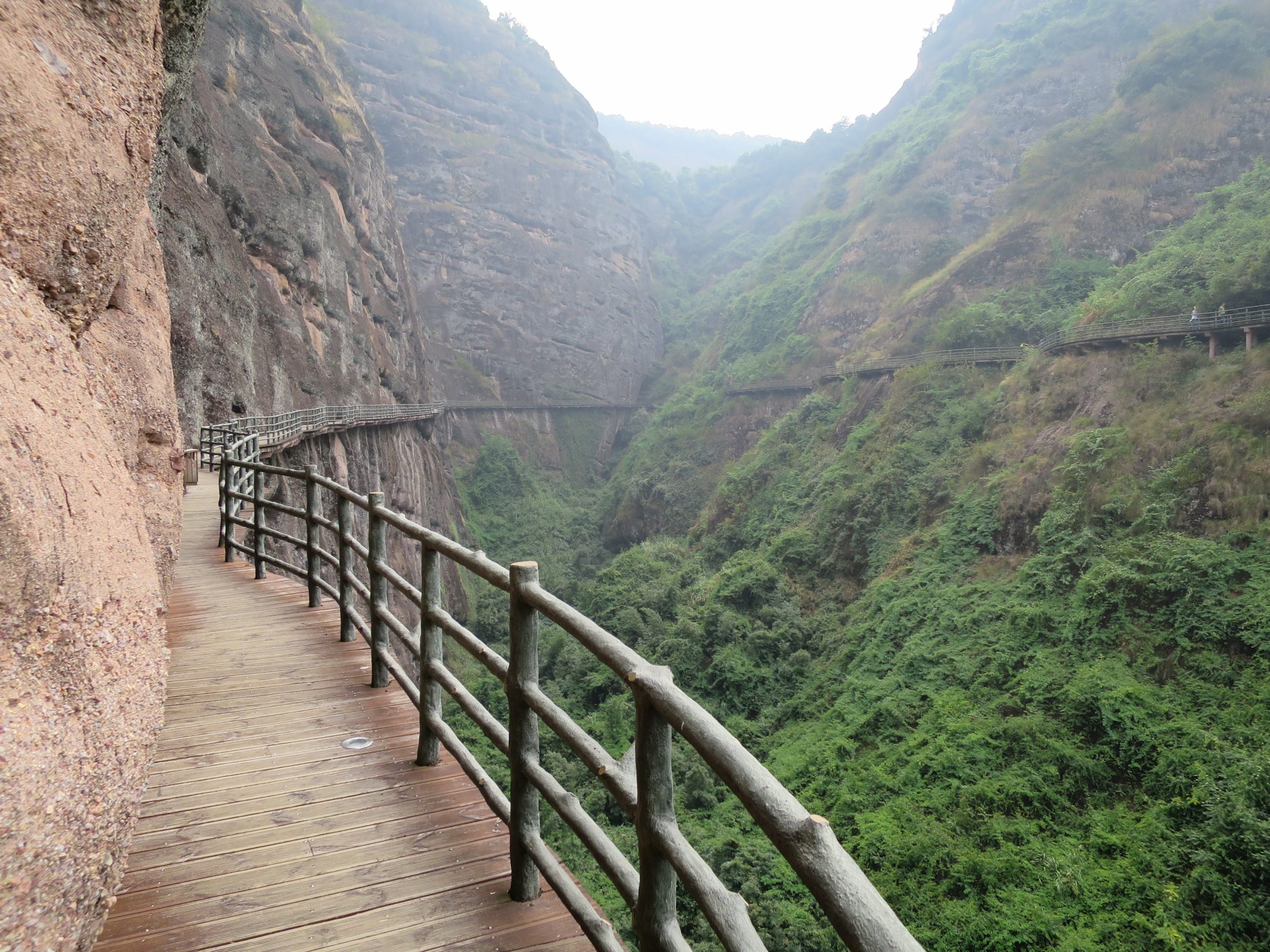 Cliff walkway at Longhu Mountain in Jiangxi, China